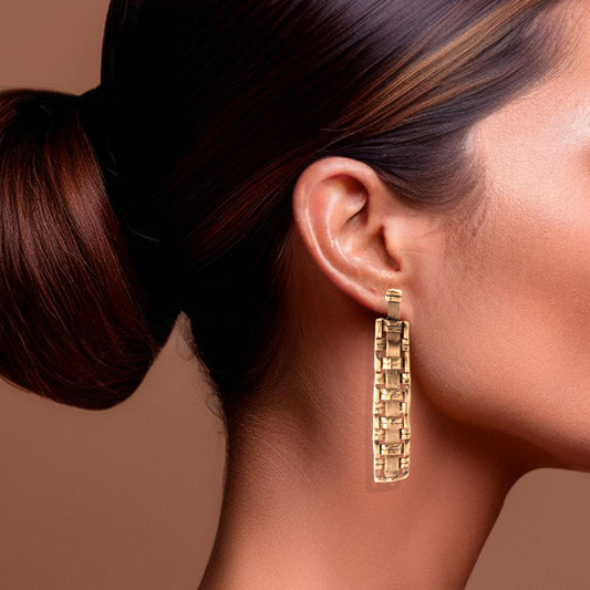 INTRECCIO PAGLIA orecchini XL