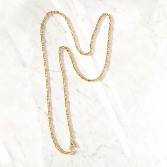 Catena lettera stile anello
